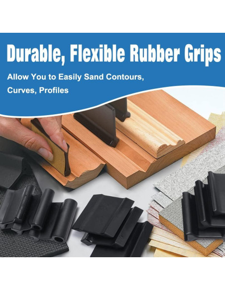 11 Agarraderas de Lijado de Contorno DITKOK para Carpintería