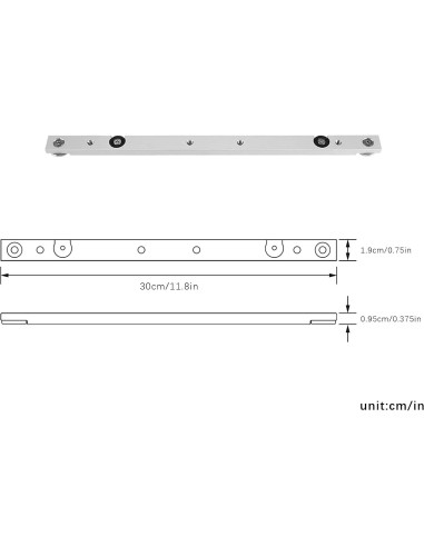 Barra de inglete de aluminio Flylin 300mm para sierra de mesa