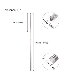 Broca Reamer 1.1mm H7 uxcell Acero Alta Velocidad 2