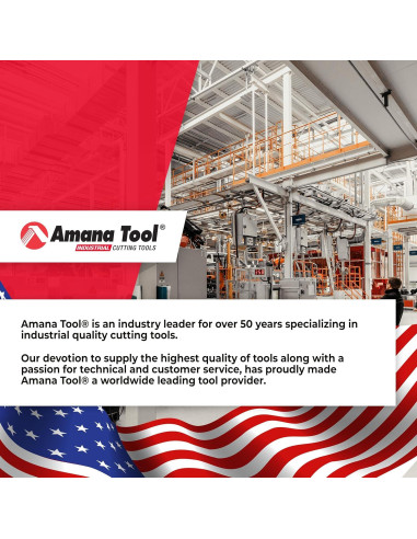 Bit Router Carburo Amana Tool 51421-K 6,35 cm Corte Plástico