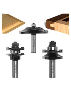 Juego de 3 Bits de Router SICWOOD para Gabinetes 1/2"