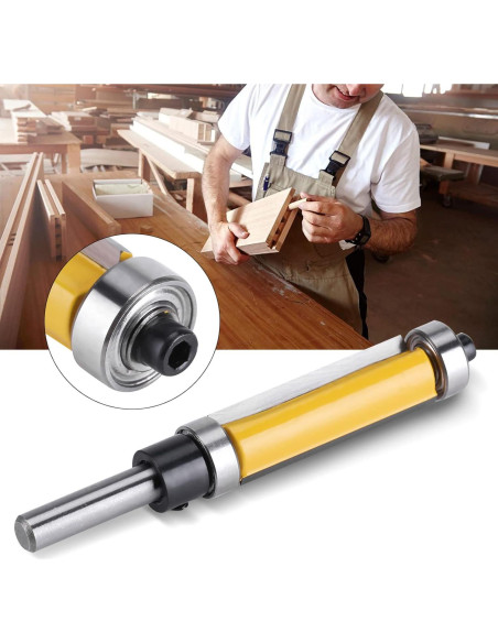 Broca niveladora Gorgeri 1/4" vástago 38mm para router