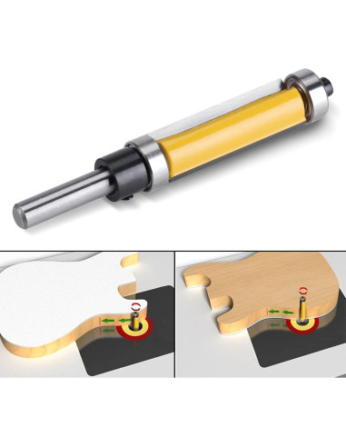 Broca niveladora Gorgeri 1/4" vástago 38mm para router