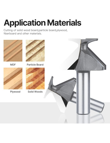 Fresa de Carpintería HUHAO R18 Cuchilla Curvatura 7.62cm