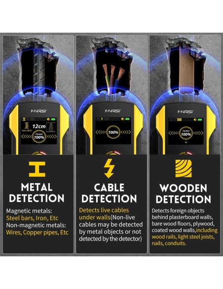 Buscador de Vigas FNIRSI WD-02 Detector de Pared LCD