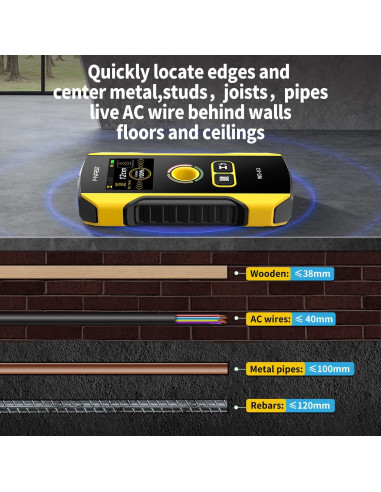 Buscador de Vigas FNIRSI WD-02 Detector de Pared LCD