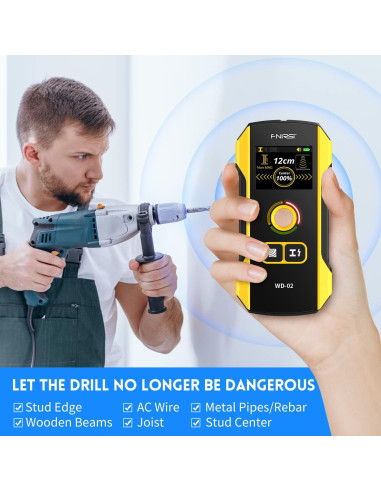 Buscador de Vigas FNIRSI WD-02 Detector de Pared LCD