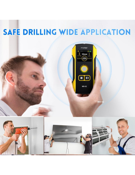Buscador de Vigas FNIRSI WD-02 Detector de Pared LCD