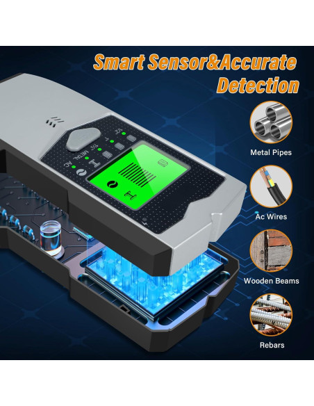 Buscador de Estudio Escáner de Pared Relahous 5 en 1 LCD