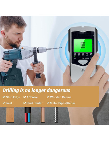 Buscador de Estudio Escáner de Pared Relahous 5 en 1 LCD