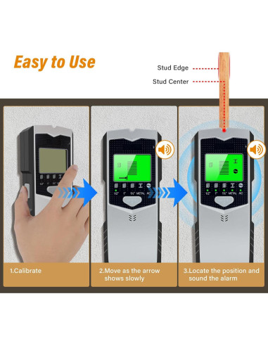 Buscador de Estudio Escáner de Pared Relahous 5 en 1 LCD
