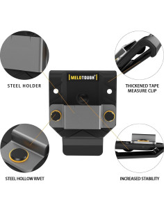Soporte para Cinta Métrica MELOTOUGH, Clip Negro para Cinturón 2