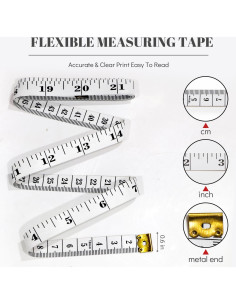 Cinta Métrica MYGBBKITDEC Paquete de 3 Cintas de Tela 2