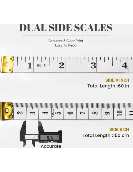 Cinta Métrica MYGBBKITDEC Paquete de 3 Cintas de Tela