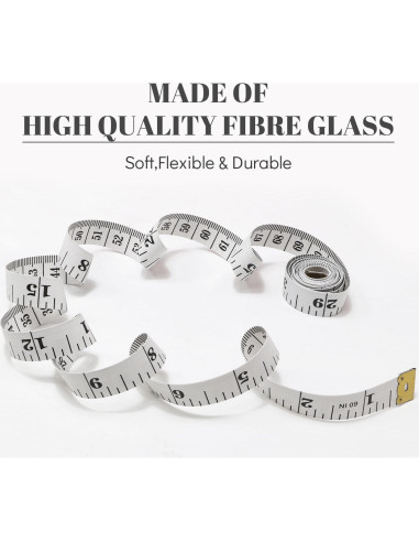 Cinta Métrica MYGBBKITDEC Paquete de 3 Cintas de Tela