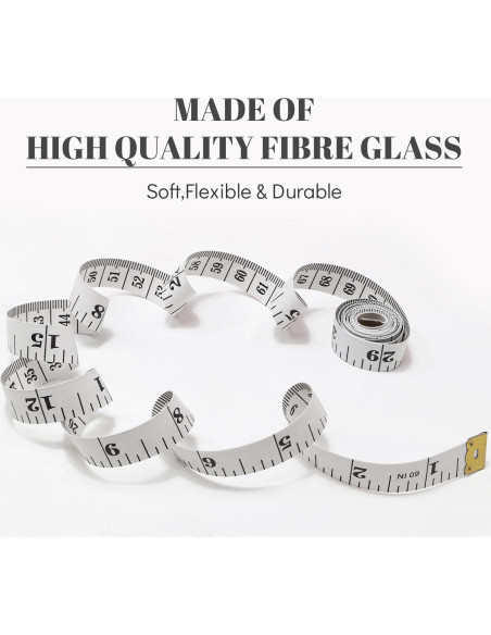 Cinta Métrica MYGBBKITDEC Paquete de 3 Cintas de Tela