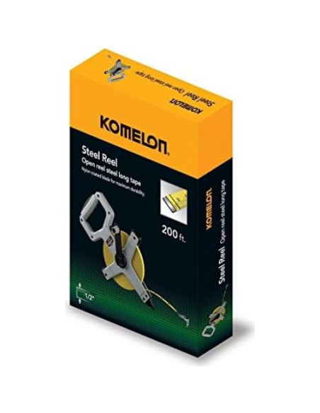 Cinta Métrica Komelon N6200 de Acero 61m con Manivela