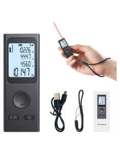 Medidor Láser WANLUTECH LT-40P 40m Carga USB Pantalla LCD