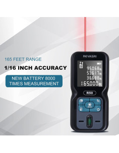 Medidor de Distancia Láser REVASRI R50 50m Precisión 0.16cm 2