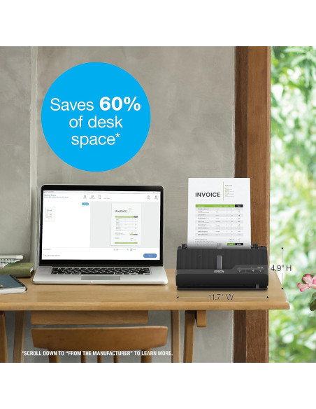 Escáner de Documentos Epson WorkForce ES-C220 ADF 20 Páginas