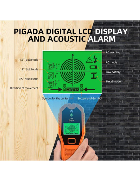 Buscador de Vigas PIGADA ZF01 5 en 1 con Pantalla LCD