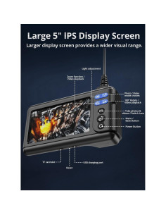 Cámara Endoscópica Acoath 1080P Doble Lente 5" 5m IP67 2