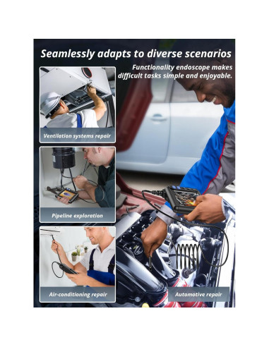 Cámara Endoscópica Acoath 1080P Doble Lente 5" 5m IP67