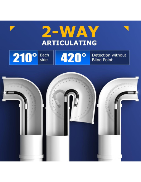 Borescopio Articulado UJOYOK 8mm con Luz LED y Pantalla 4.3"