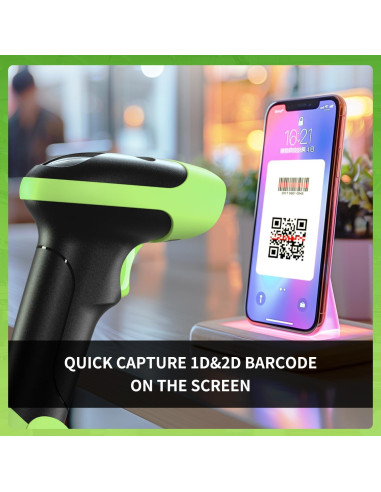 Escáner de Código de Barras 2D NetumScan Verde USB