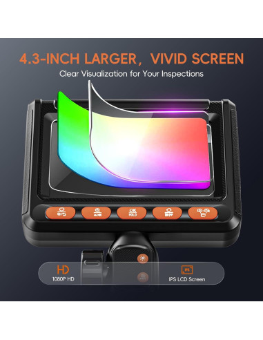 Cámara Endoscópica Articulada HILYCEN 2MP con Luz IP67 1.68m