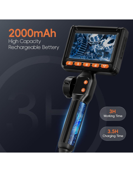 Cámara Endoscópica Articulada HILYCEN 2MP con Luz IP67 1.68m