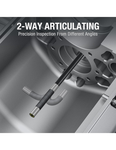 Borescopio Articulado Teslong TD500 con Luz y Pantalla 12,7 cm