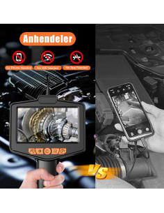 Cámara endoscópica Anhendeler 2.01m HD con luz LED 2