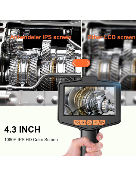 Cámara endoscópica Anhendeler 2.01m HD con luz LED
