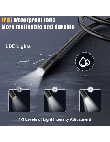 Cámara endoscópica Anhendeler 2.01m HD con luz LED