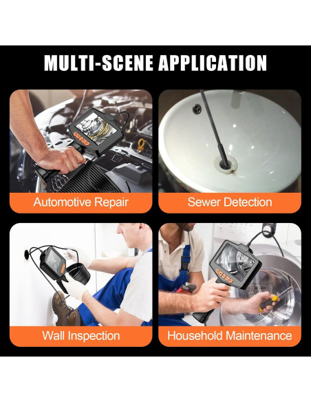Cámara endoscópica Anhendeler 2.01m HD con luz LED