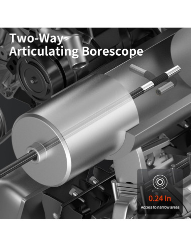 Cámara Borescope Articulada NIDAGE 0.61cm 1.58m con Luz