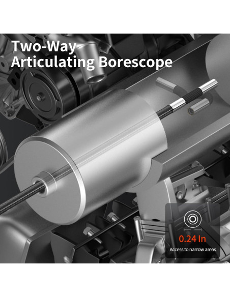 Cámara Borescope Articulada NIDAGE 0.61cm 1.58m con Luz