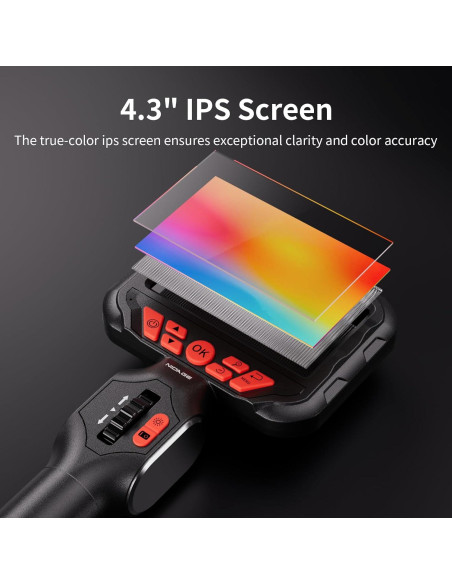 Cámara Borescope Articulada NIDAGE 0.61cm 1.58m con Luz