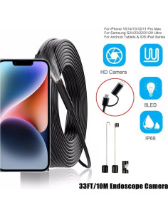 Cámara Endoscópica Lukzaten 10M USB-C para iPhone y Android 2