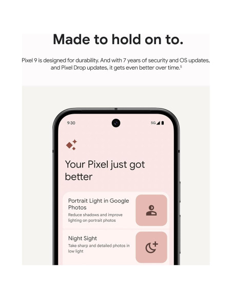 Google Pixel 9 - Smartphone 128GB Porcelana con IA y 12GB RAM
