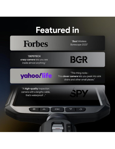 Cámara Borescopio Articulada DEPSTECH 5" con Luz LED