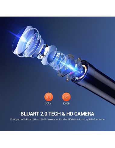 Endoscopio DEPSTECH DS300 5.5mm 1080P Pantalla 4.3"