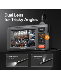 Endoscopio DEPSTECH DS320 con Doble Lente y Pantalla 4.3" 2