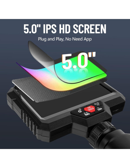 Cámara Borescopio Articulada Faazy 5" 1080P IP67 1.0m Cámara Borescopio Articulada Faazy 5" 1080P IP67 1.0m