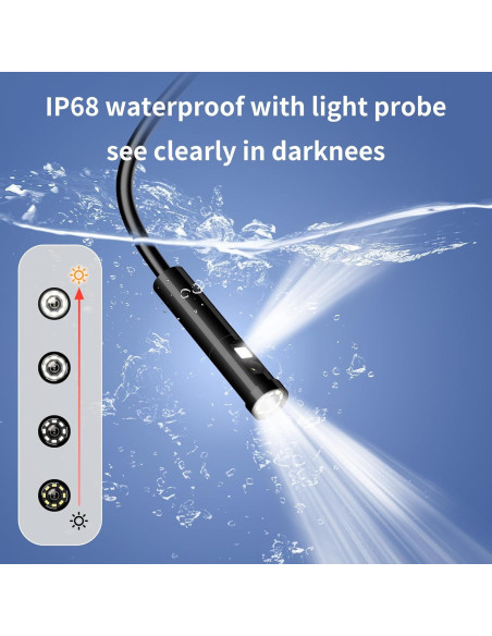 Cámara Endoscopio H2 Life 1080P IP68 5m Luz LED