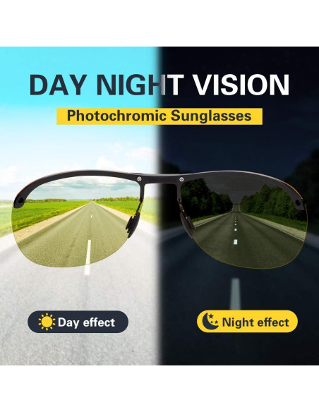 Gafas de sol fotocromáticas YIMI UV400 para hombres y mujeres