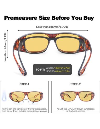 Gafas de Conducción Nocturna Myiaur Polarizadas Amarillas