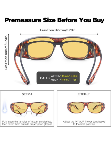 Gafas de Conducción Nocturna Myiaur Polarizadas Amarillas