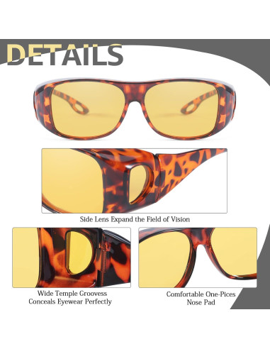 Gafas de Conducción Nocturna Myiaur Polarizadas Amarillas